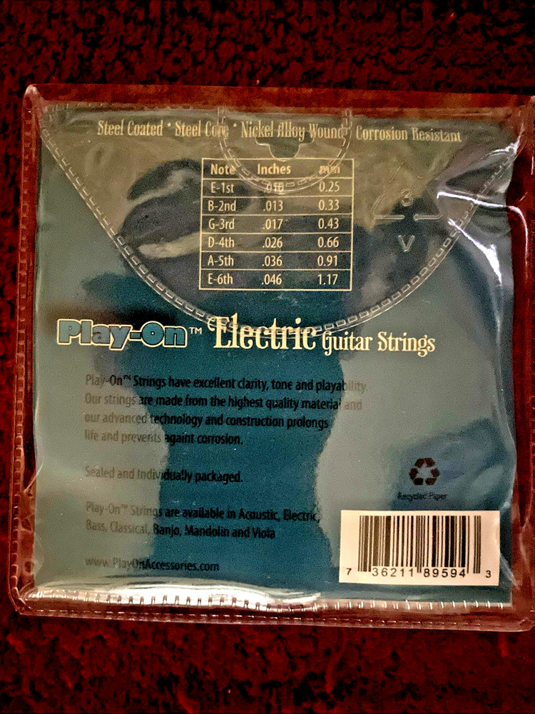 Play-On Electric Guitar Strings Medium 10-46 For Beginner Or Advanced Players