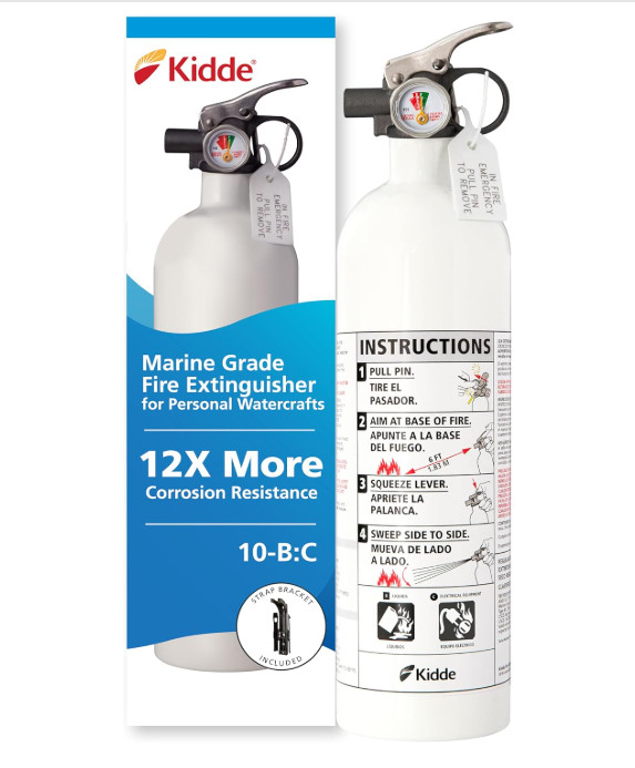 Kidde Marine Fire Extinguisher – 5-B:C, Coast Guard Approved, w/ Bracket