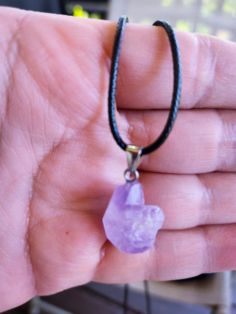 Raw Amethyst Pendant