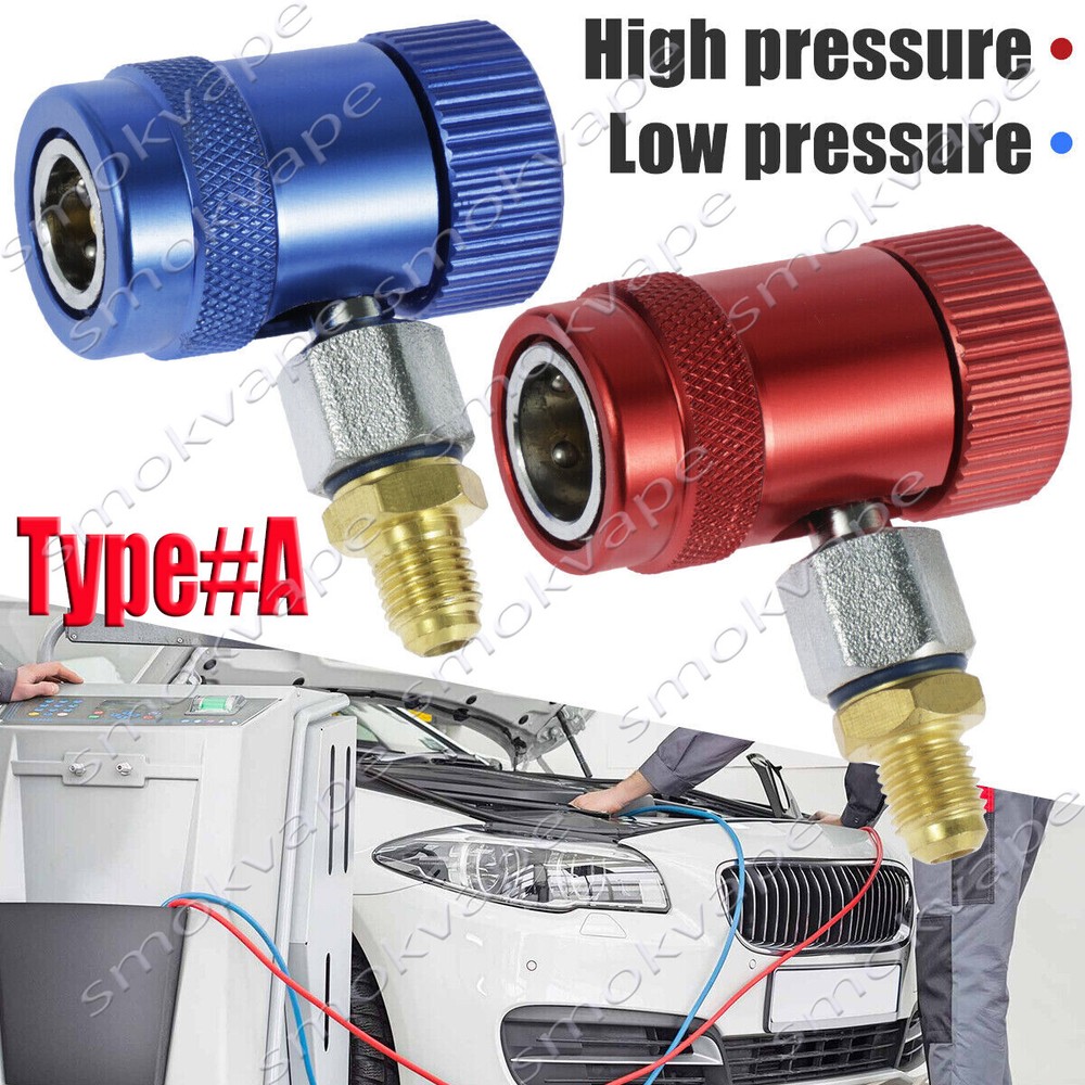 NEW AC High/Low Side Kit R134a/R1234yf Quick Connector Adapter Fitting Coupler
