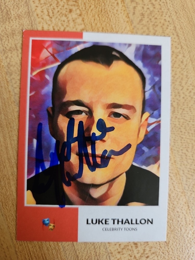 Luke Thallon Custom Signed Card - Celebrity Toons