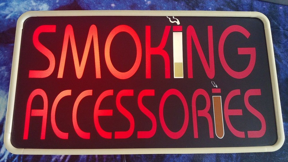 Vintage Smoking Accessories Sign