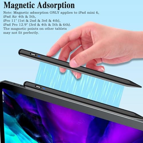 Stylus Pen for Android, POM Tip Tablet Pencil for iOS/Android,Rechargeable