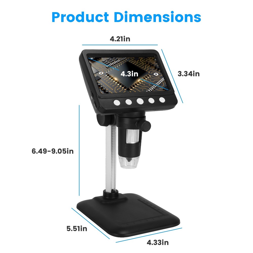 1000X Magnification 4X Zoom Digital Microscope USB Coin Microscope Soldering