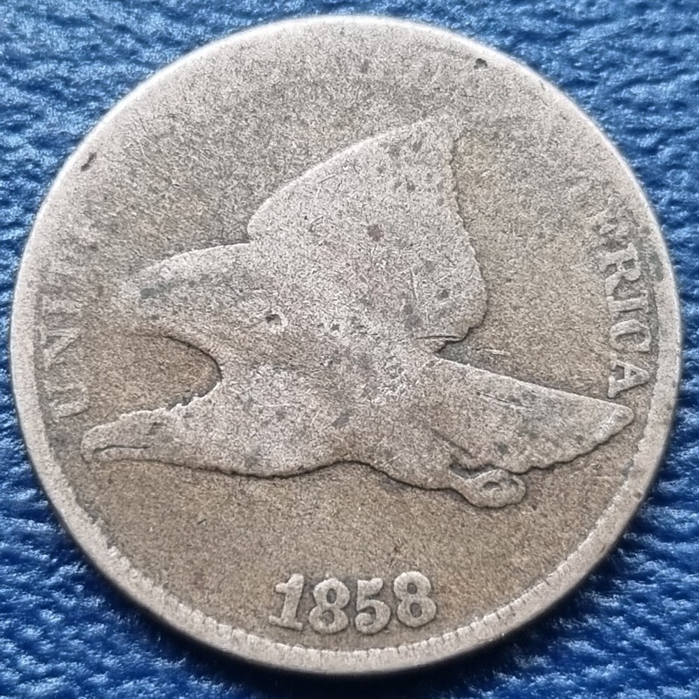 1858 Flying Eagle Cent 1c Circulated #72934