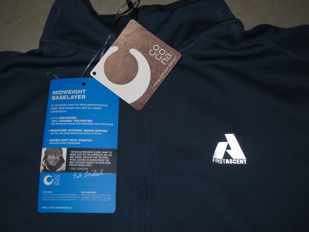 NWT Eddie Bauer First Ascent Midweight Baselayer Size Tall Large