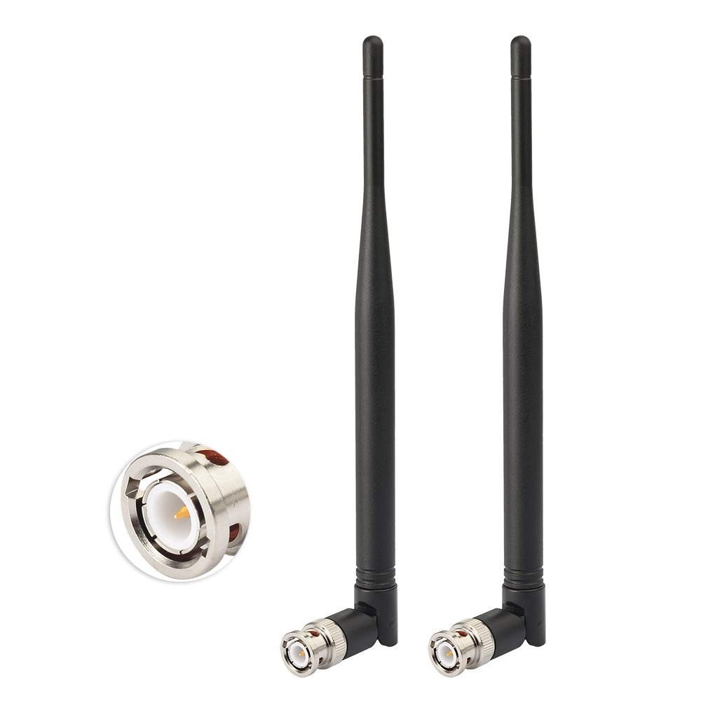 Bingfu Wireless Microphone Receiver Antenna UHF BNC 2-pack, Black