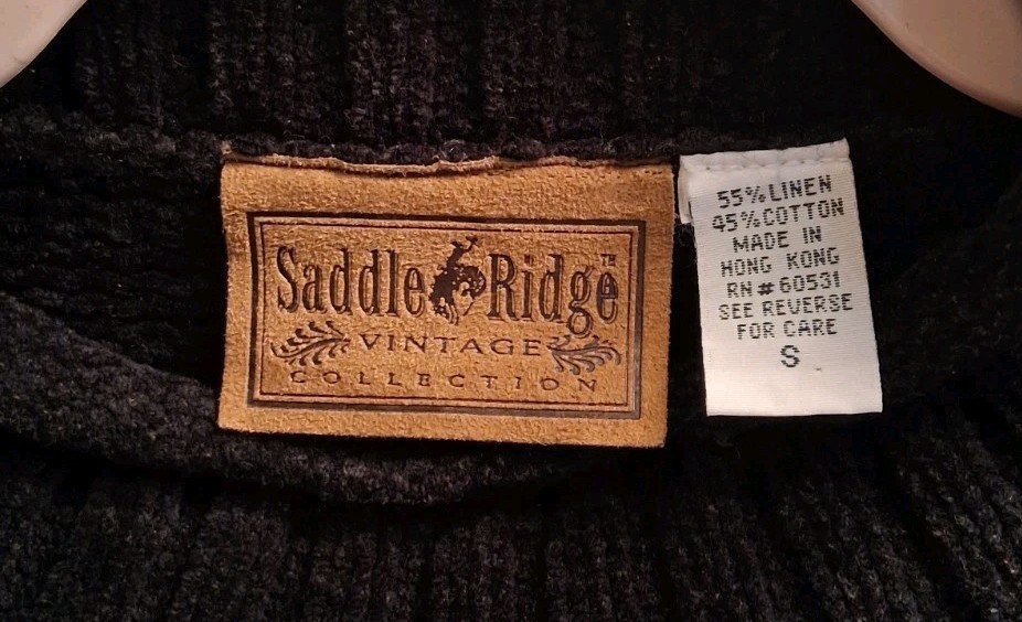 Saddle Ridge Sweater Knit Horses Size Small