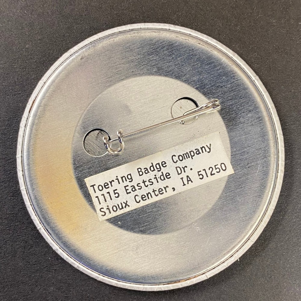 Georgey Guy Shave Permit Pinback Button 1984 Round 2 1/4"