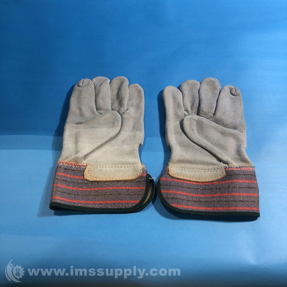 48583 1 Pair Split Leather Palm Work Gloves FNIP