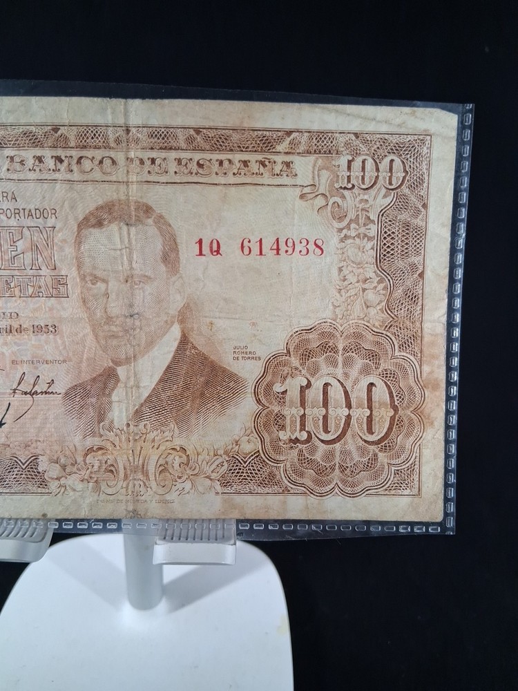1953 SPAIN 100 PESETAS BANKNOTE