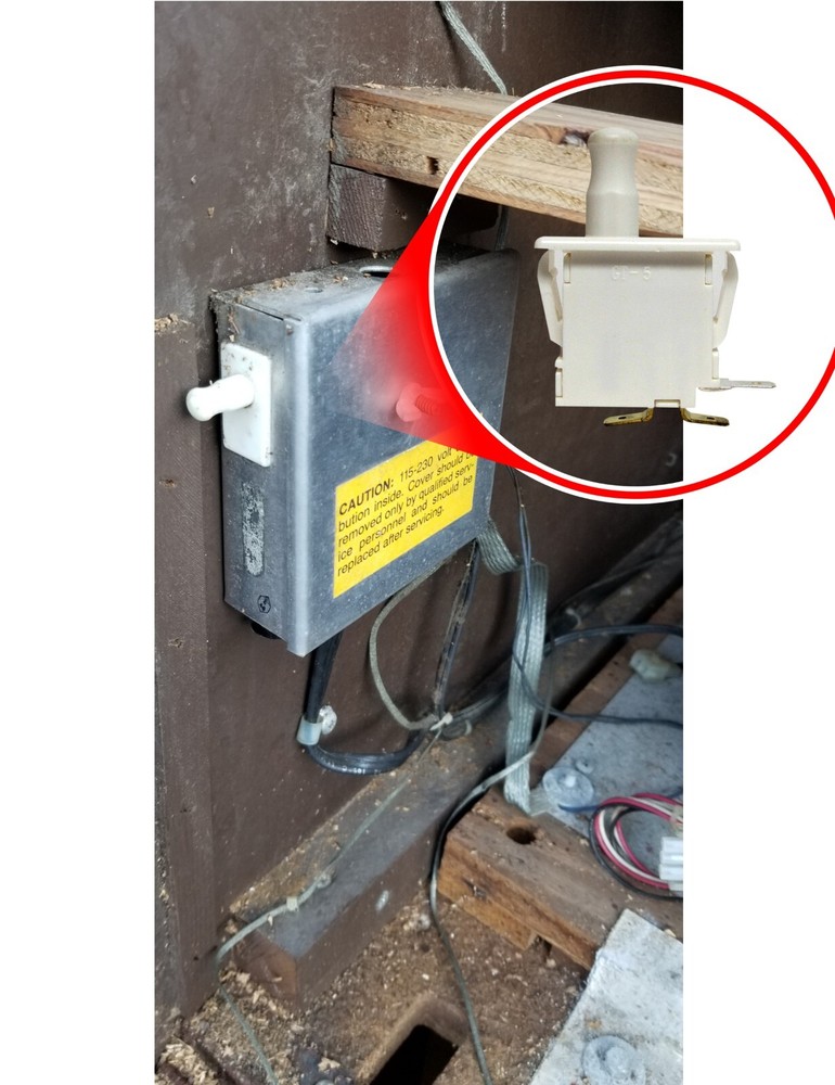 Arcade game door closed  safety switch - can be pulled outwards