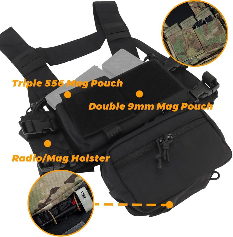 Tactical Chest Rig Premium Set 500D MK4 Nylon