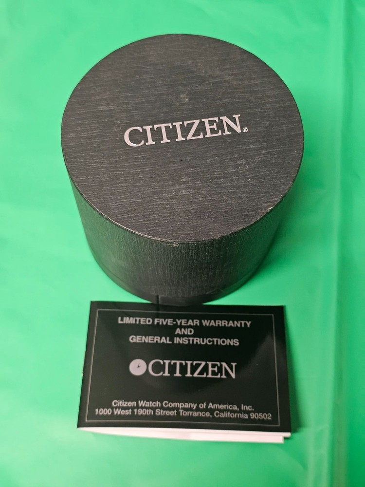 CITIZEN BLACK Empty Watch Presentation Storage Display Box Authentic