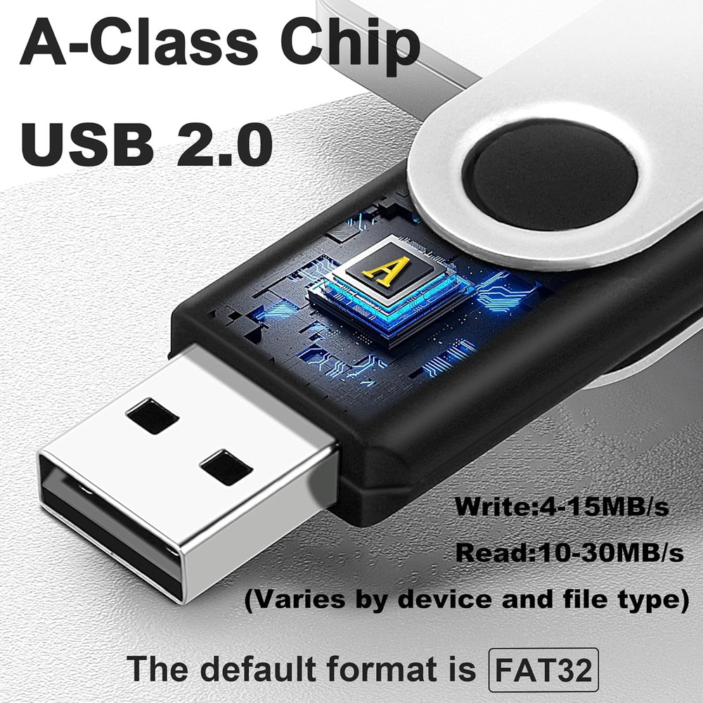 8GB Flash Drive 10 Pack Bulk USB Flash Drives, USB2.0 Thumb Drive USB Stick for
