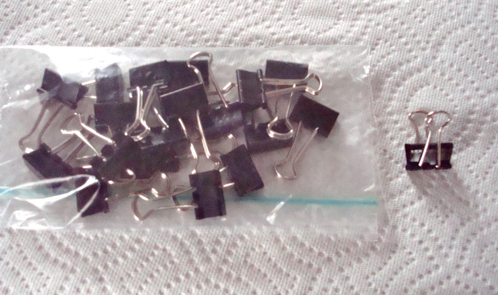 Document Binder Clips Small Black LOTS OF 40