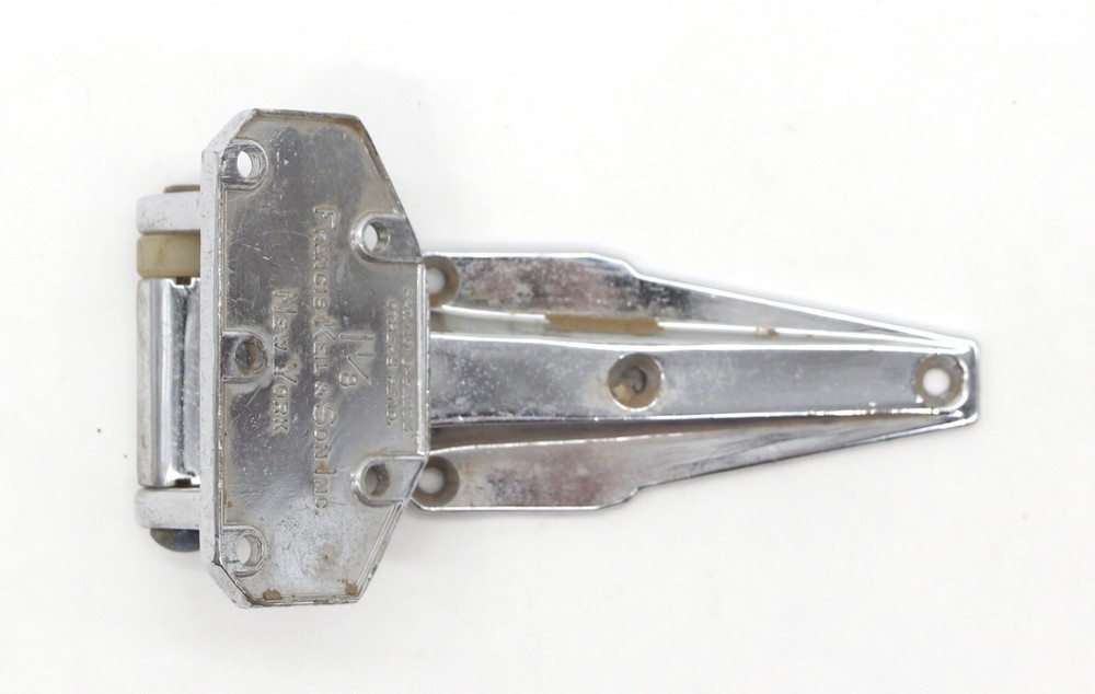 Vintage 6 in. Chrome Brass Ice Box Door Hinge