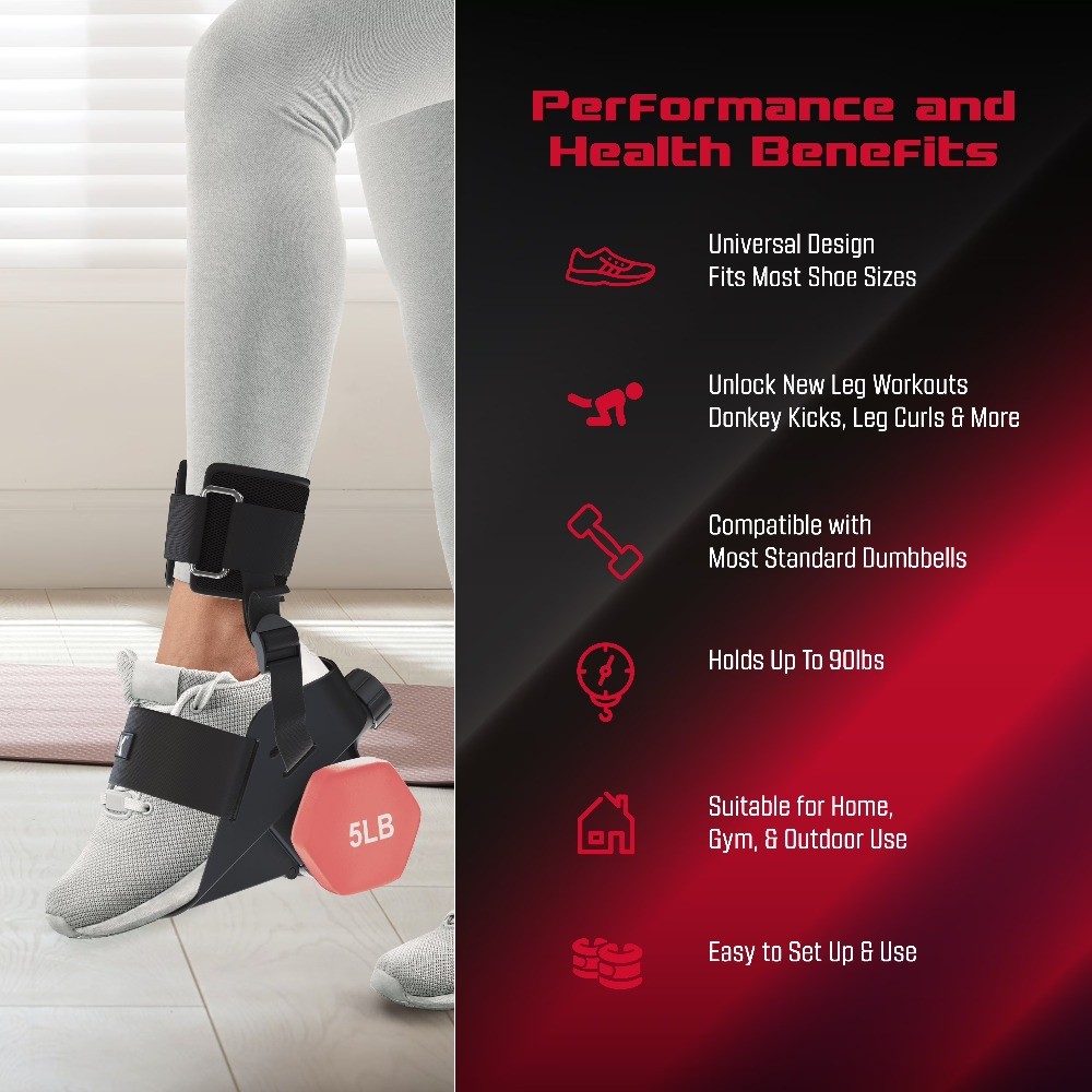 AnkleBell Leg Weights Adapter, Ankle Weights Adjustable Dumbbell Adapter, Single