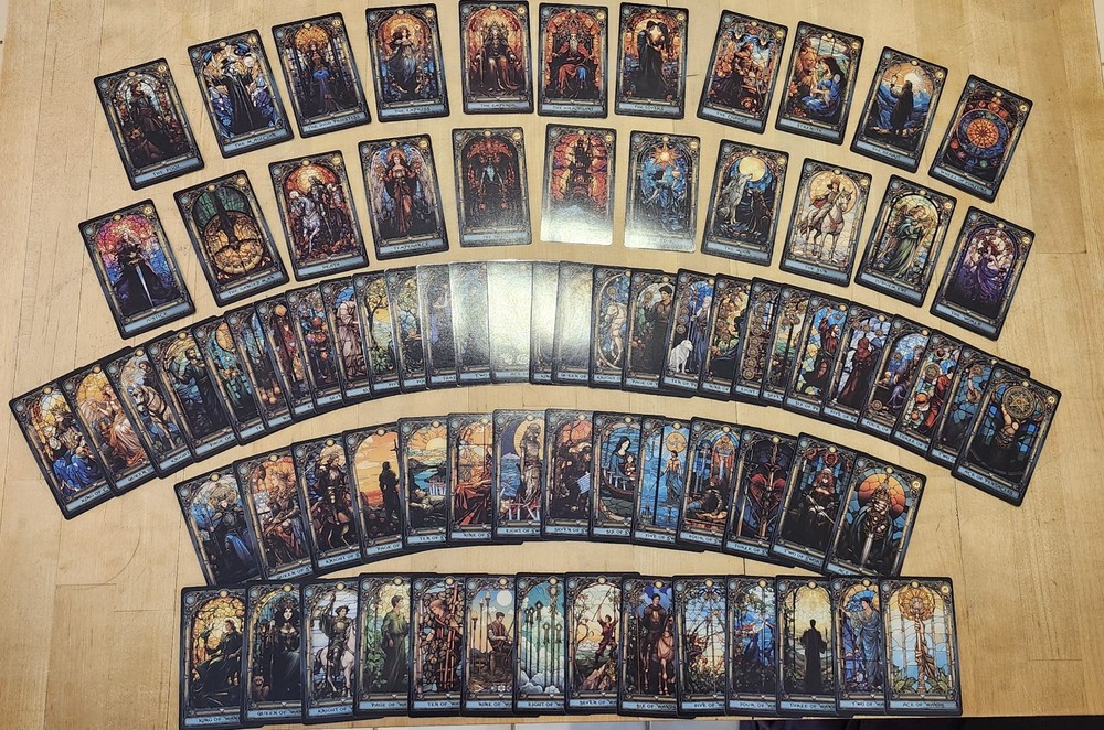 Stained Glass Tarot, 78 Card Deck, NO Guidebook