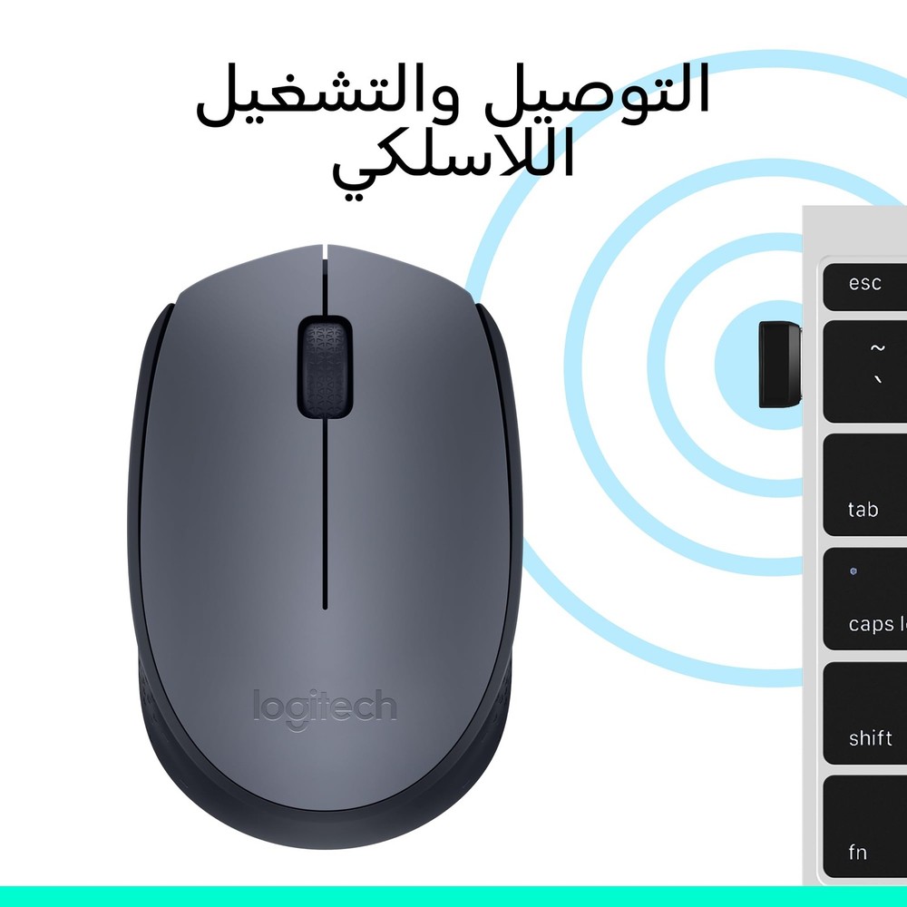Logitech Wireless Mouse M170 Grey-k