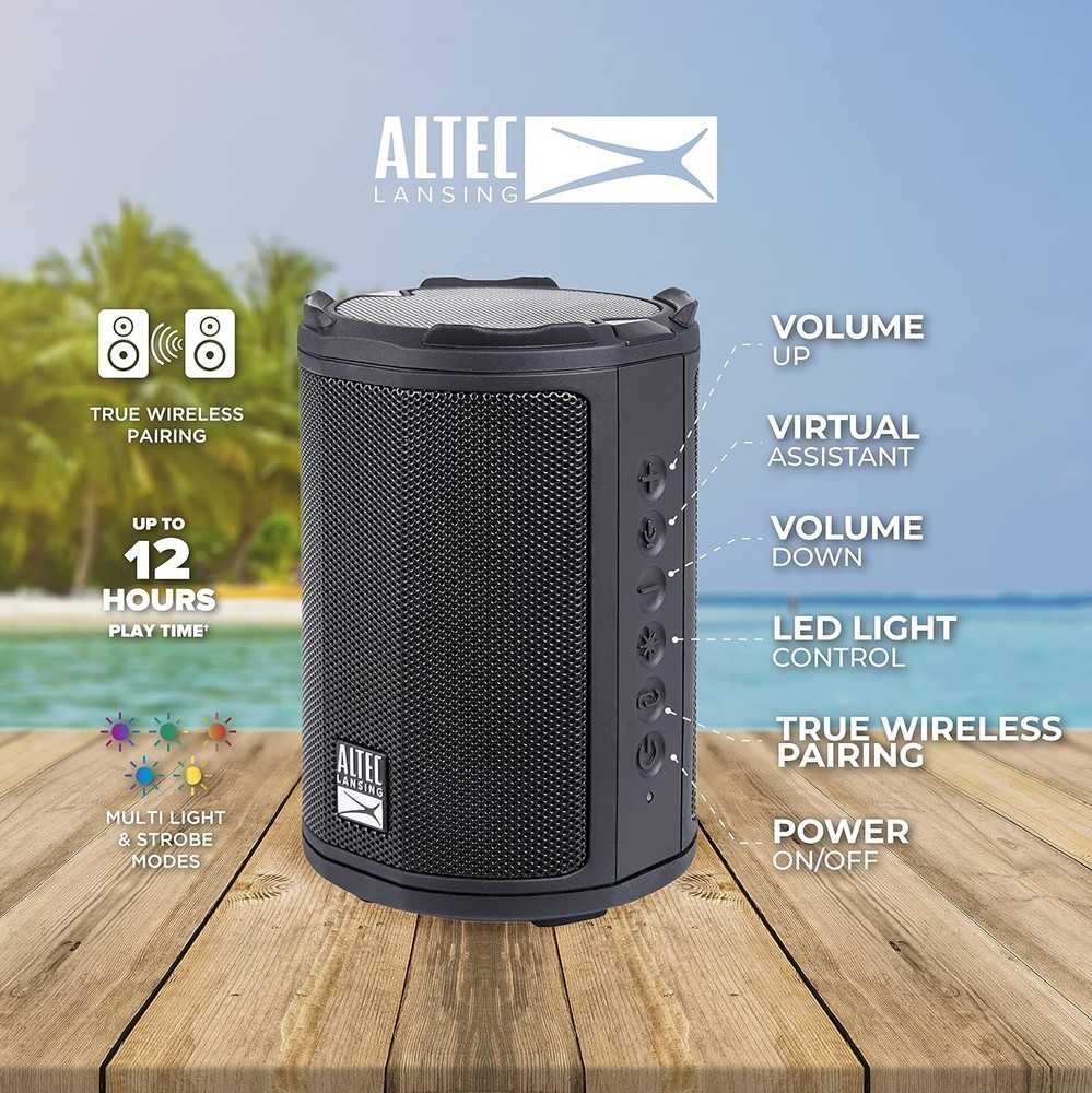 Altec Lansing HydraMotion EverythingProof Wireless Bluetooth Waterproof-Open Box