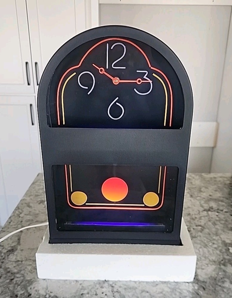 Vintage GEMINI NUON Display BLACKLIGHT Clock Tested Working W/ Original Box