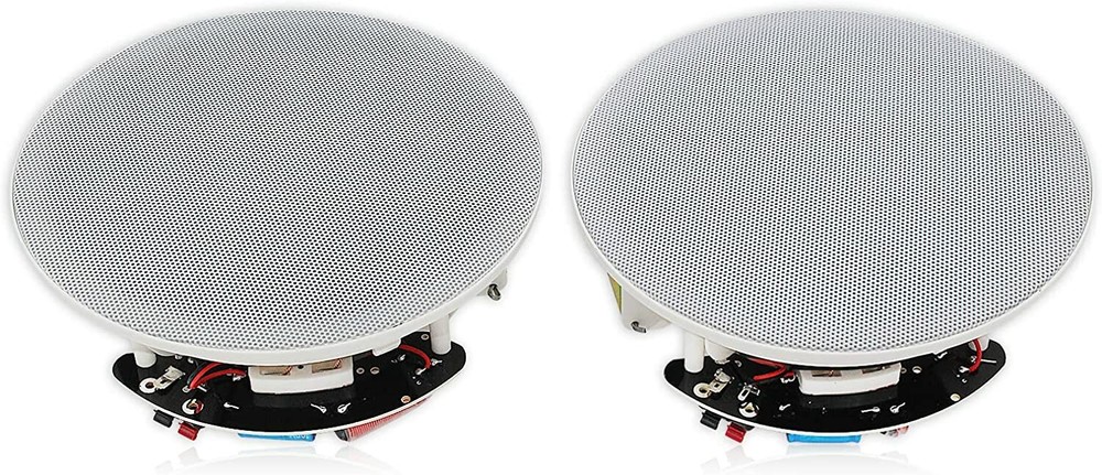 Herdio 6.5" Ceiling Speakers Bluetooth Wall Amplifier Flush Mount Stereo 2Pcs*