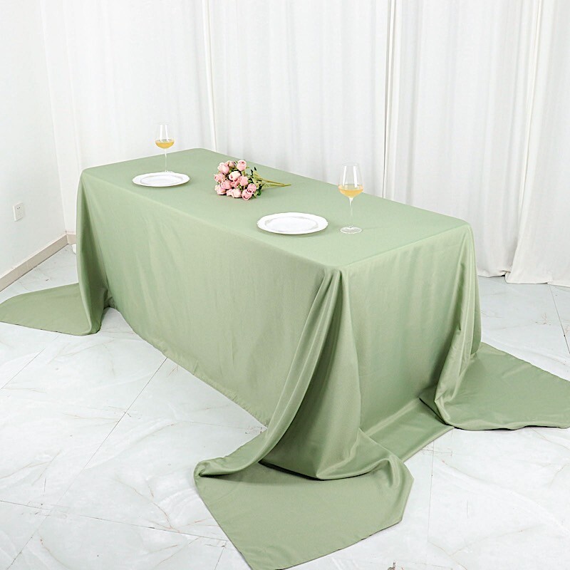 90x156-Inch BLUSH RECTANGULAR Polyester Tablecloths Reception Catering Wedding