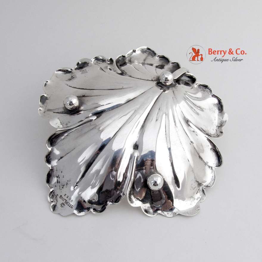 Leaf Serving Dish Sterling Silver Weidlich 1930