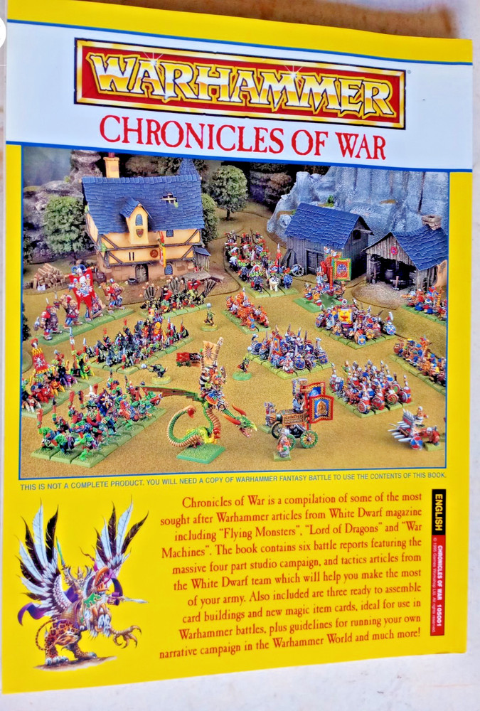 1995 WHITE DWARF WARHAMMER CHRONICLES WAR PB/PAPERBACK SUPPLEMENT BOOK
