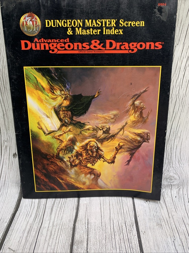 AD&D Advanced Dungeons & Dragons Dungeon Master Screen & Master Index TSR 9504