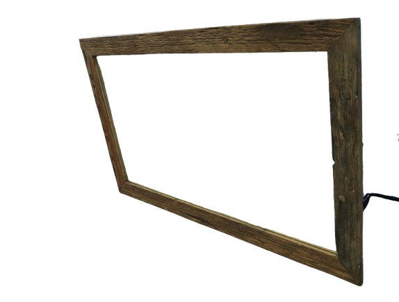 Rectangular Teak Wood Mirror – 130x80 Cm – 8 Cm Frame – Style
