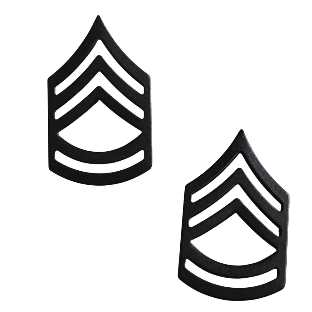 Sergeant First Class SFC E‑7 Subdued Novelty Hat Lapel Pins 13/16" × 1‑3/8"