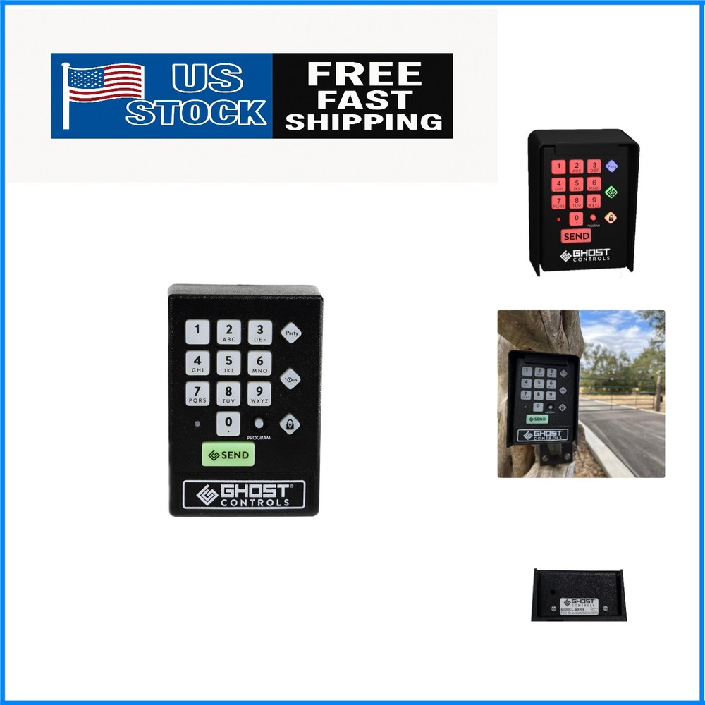 LED Backlit Wireless Keypad for All-Weather Gate Opener Systems - 60ft Range
