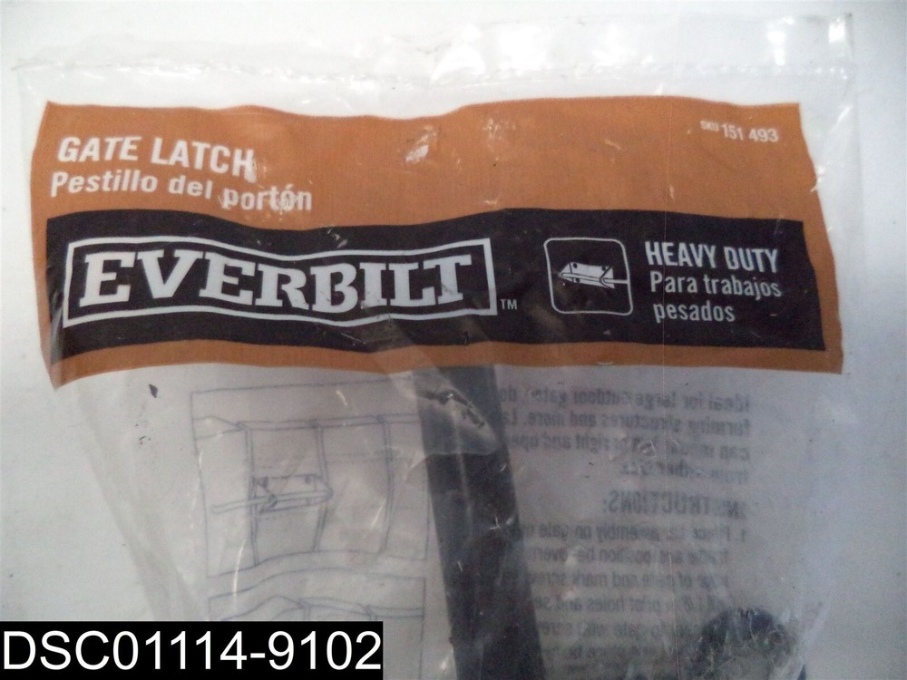 151493: Everbilt Black Heavy Duty Gate Latch