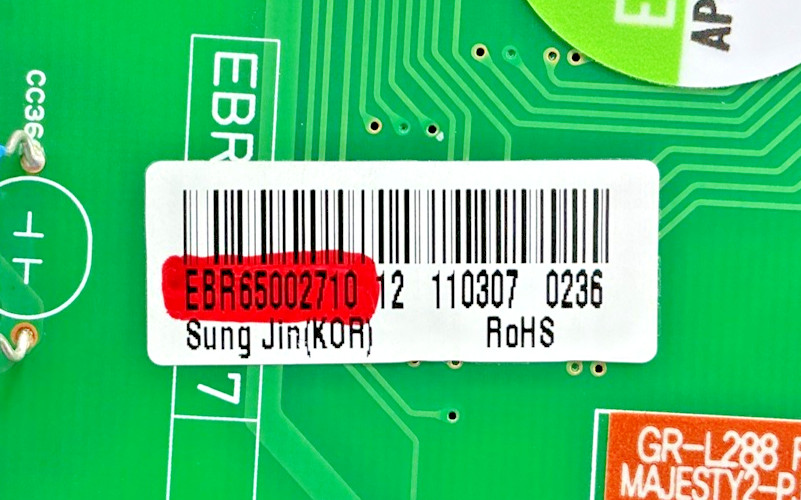 LG Refrigerator Main Control Board EBR65002710 – Professionally Reconditioned