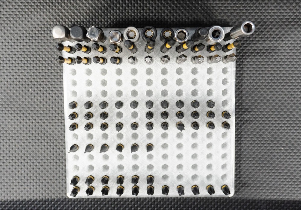 Hex Bit Organizer Holds 165 Bits | Drill Bit Storage for Toolbox Drawer & Shop