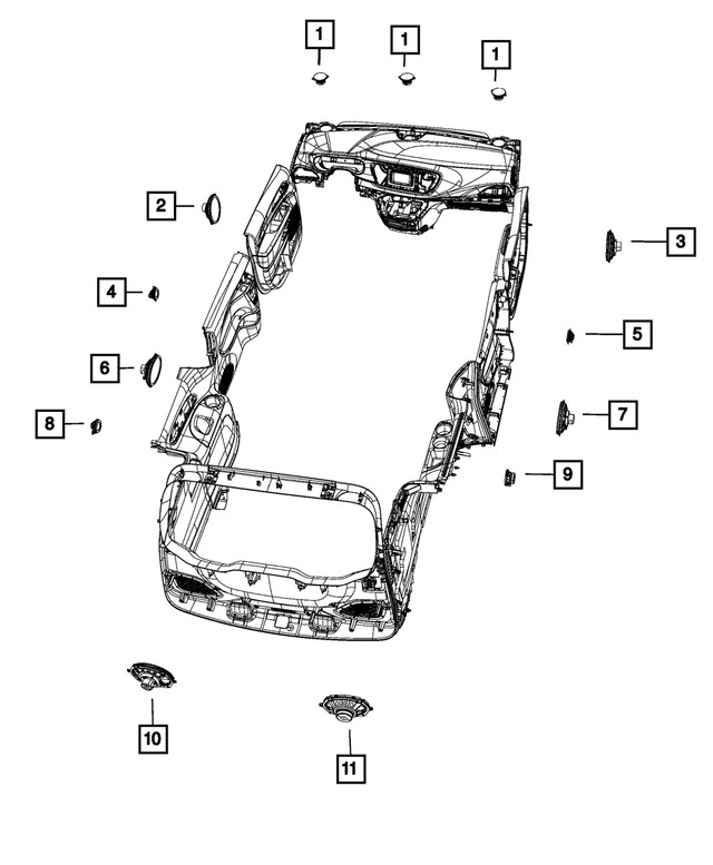 Genuine Mopar Rear Speaker 68272199AB