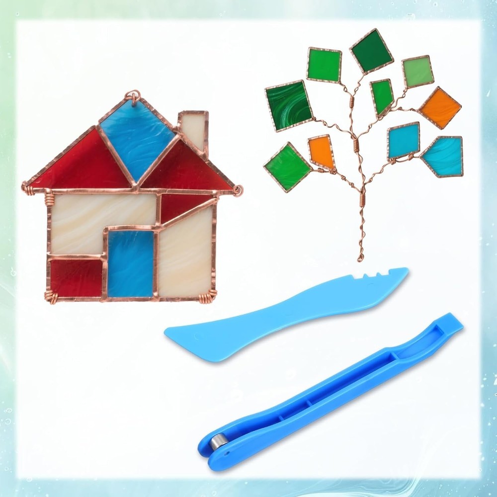Stained Glass Kit Copper Foil Tools Hand Foiler for Crafting Easy Application