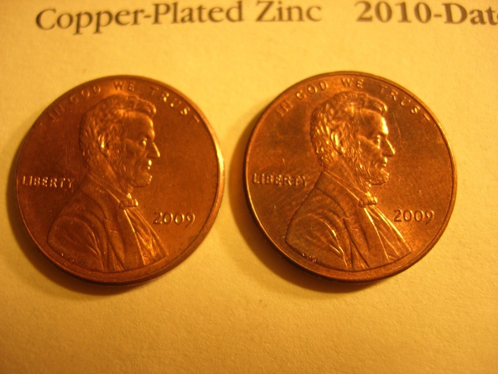 Lincoln Bicentennial 2009 Cent Penny 2 coins