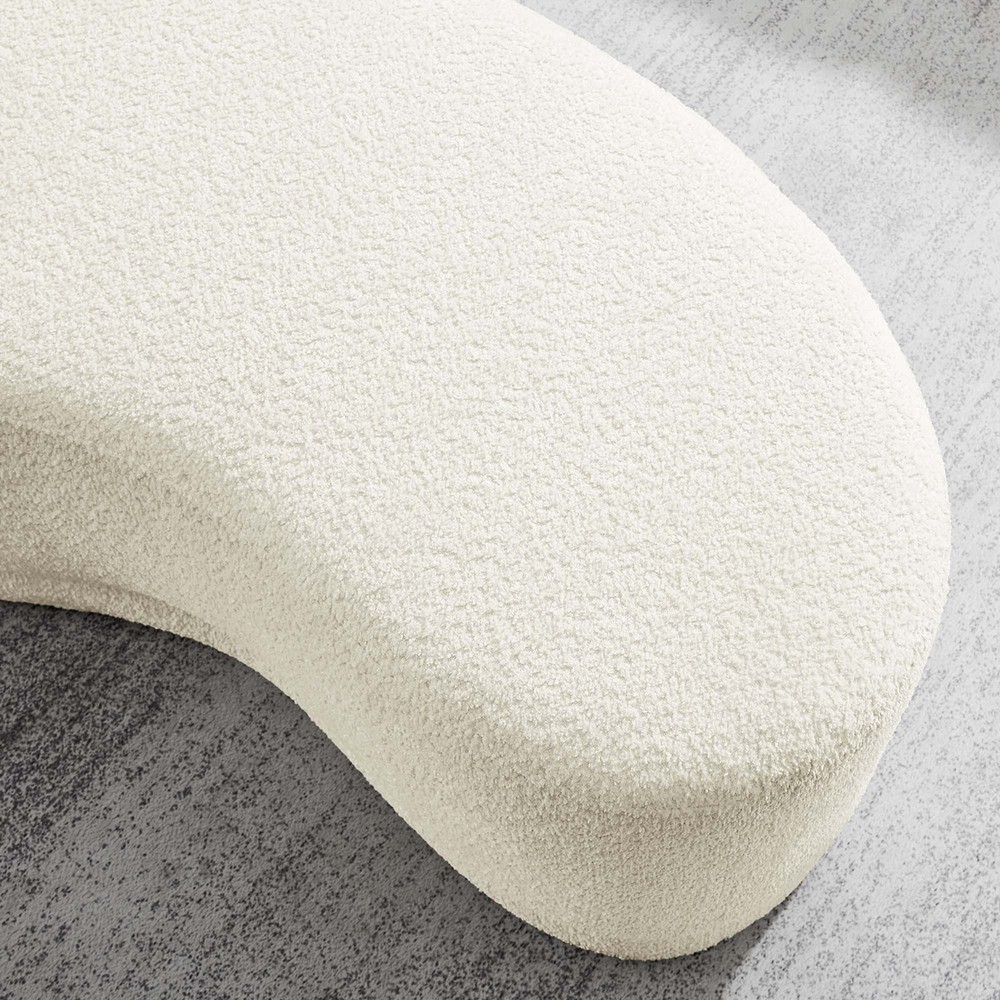 Nimbus 48" Upholstered Ottoman Bench in Cream