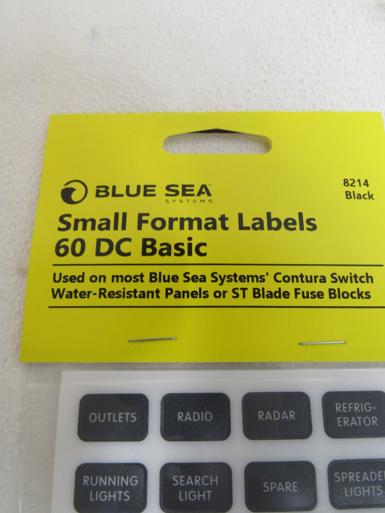 Blue Sea 8214 Black Small Format Labes 60 DC Basic Water-Resistant