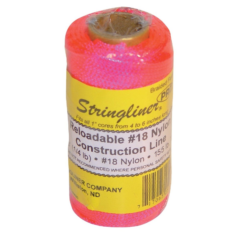 Stringliner 250 Ft. Fluorescent Pink Braided Nylon Mason Line 35162 Stringliner