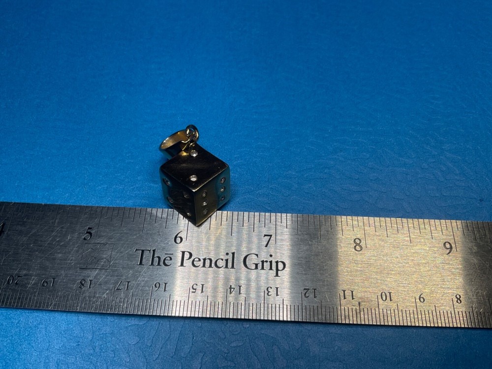 DICE PENDANT WITH RHINESTONES