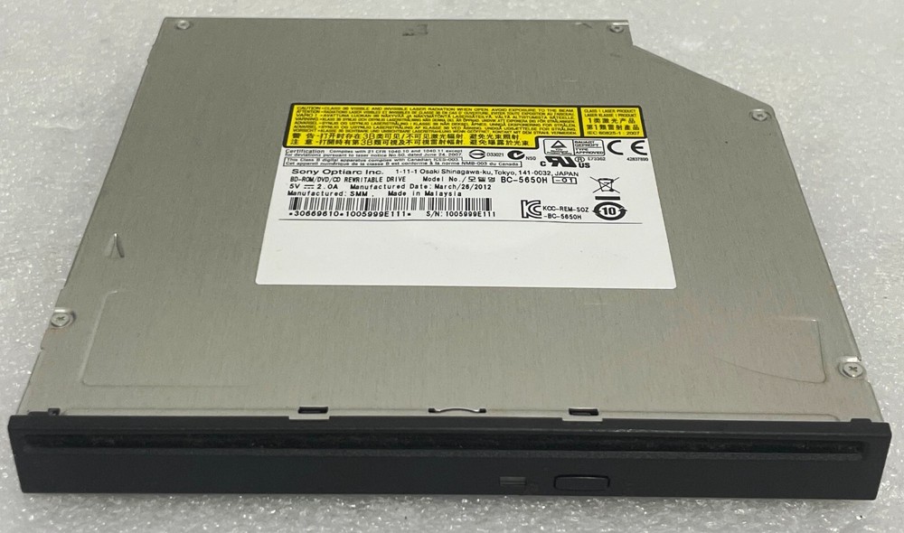 SONY BD-ROM/DVD/CD Rewritable Drive BC-5650H