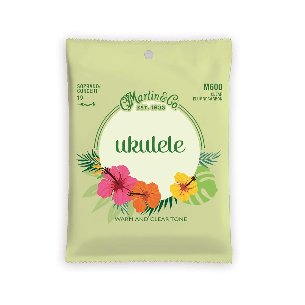 Martin Ukulele Strings – Fluorocarbon, Soprano/Concert, Multicolor