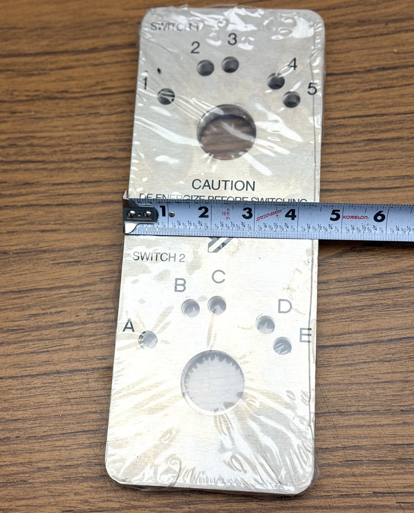 Lot Of 20, Rectangle Front Panel Face Plate Cover, Caution Two Switch