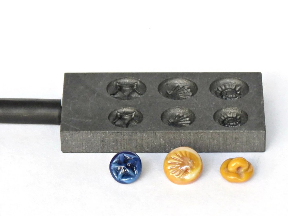 Graphite Button Pad Sea Creatures - Starfish, Shell, Ammonite - Lampwork tool