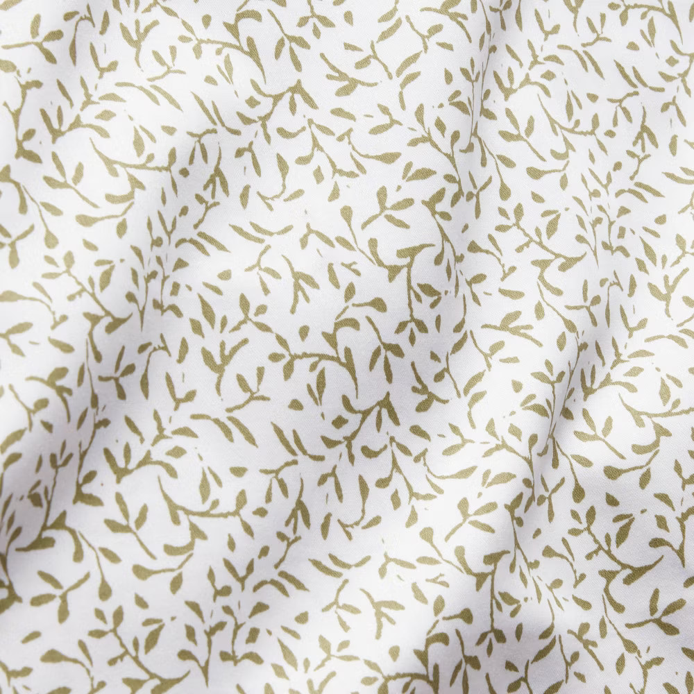Queen Printed Performance 400 Thread Count Sheet Set Green Vine - Threshold: