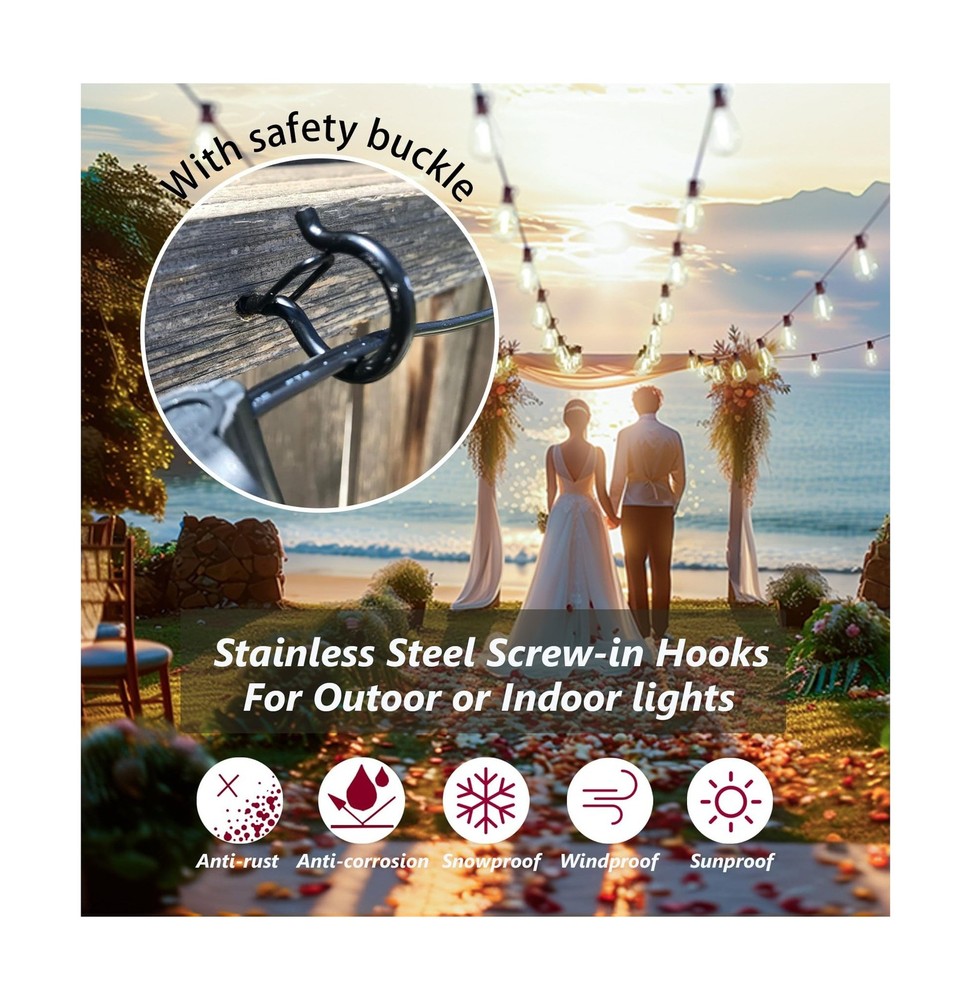 String Lights Screw Hooks for Hanging, Ceiling Hooks for Hanging So... Fast Ship